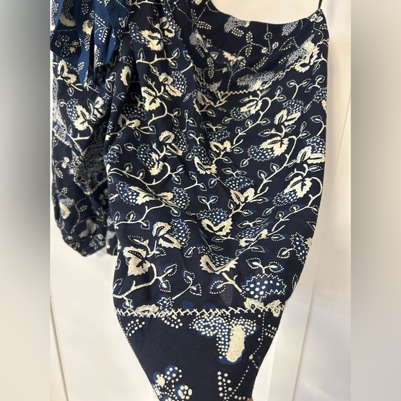 ULLA JOHNSON Asima floral one shoulder puff sleeve top - Picture 9 of 10